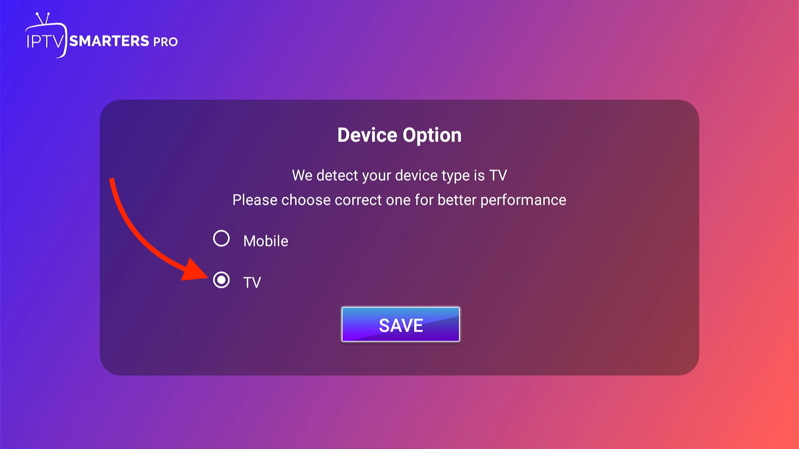 Select Device Type